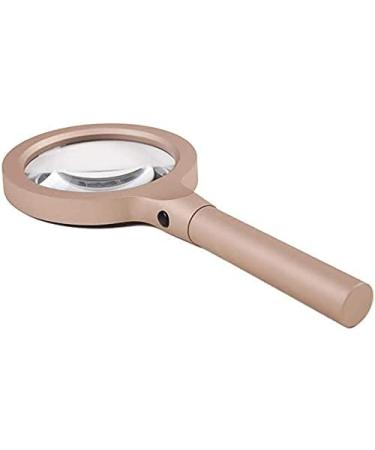Magnifying Glass HD Magnifier 12 LED Light Children's Mirror Bimetallic Frame Handle Magnifier Handheld Glass Can Magnify 10 20 Times Magnifier - Buy Online on GoSupps.com