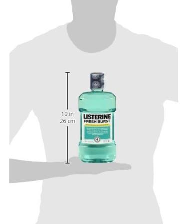 Listerine Fresh Burst Antiseptic Mouthwash Essential Oils Menthol Thymol Eucalpytol Plaque Bad Breath Gingivitis 1L Mouthwash Fresh Burst - Buy Online on GoSupps.com