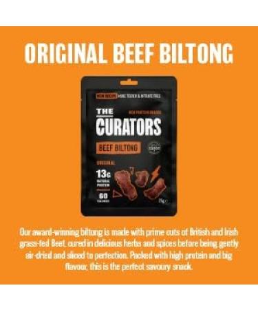  THE CURATORS THE CURATORS Original Beef Biltong Set of 12 packs of 12 protein-rich and gluten-free appetizers 28 g - Buy Online on GoSupps.com