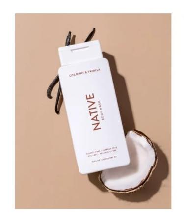 Buy Native Body Wash - Coconut & Vanilla Sulfate & Paraben Free 18 oz for Men & Women | International Shipping Available - Buy Online on GoSupps.com