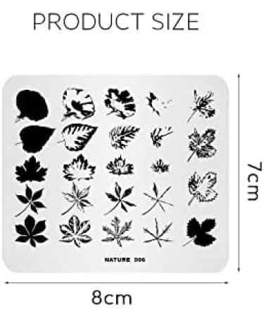 Alexnailart NA006: Natural Leaves Nail Art Stamping Plate for DIY Stencil Designs - Buy Online on GoSupps.com