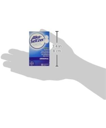 Alka-Seltzer Original Effervescent Tablets with Aspirin 12-Count - Pack of 3 | Fast Relief Formula - Buy Online on GoSupps.com