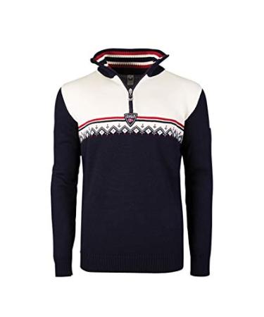 Dale of Norway Men's Lahti Masculine Sweater X-Large Navy/Raspberry/Off White