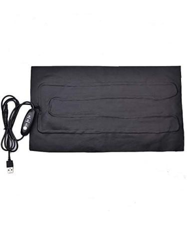 USB Reptile Heating Pad Mat with Temperature Control Fits for Turtle Snakes Lizard Gecko Spider Crawler - Safety Aquarium Tortoise Heat Mat Thermostat 17X23CM (8.5 watt) (Black)