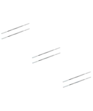 6 Pcs Micro Lab Spatula Foundation Spatula Manicure Tools Detail Makeup Spatula Nail Stirring Rod Multitools Stainless Steel Spatula Nail Polish Spatula Skin Care Products Cosmetic