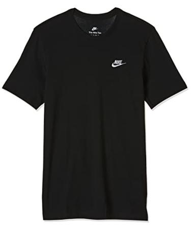 Men's Nike Sportswear Club T-Shirt Black/White X-Large
