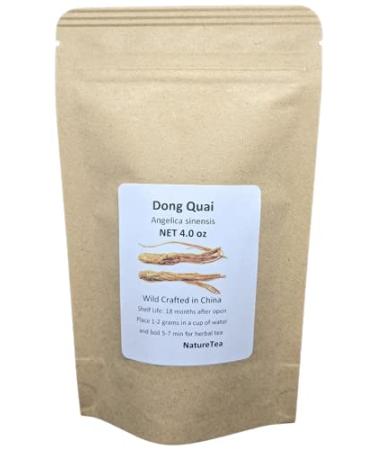 Dong Quai () - Angelica sinensis Root Cut 100% from Nature (4 oz) 4 Ounce (Pack of 1)