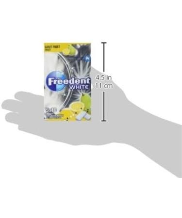 FREEDENT 5 Boxes of 10 White Sugar-Free Chewing Gums Fruit Flavor 70g - Buy Online on GoSupps.com