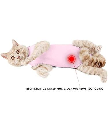 Voarge Recovery Suit for Cats - Post-Op Anti-Licking & Warmth Size M Pink - Ideal for Healing After Surgery - Buy Online on GoSupps.com
