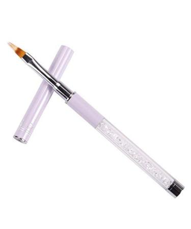 Uddiee Diamond Line Ombre Brush I for color gradients and baby boomers I Nail art comb brush with rhinestones in the handle