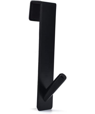 Mikikit 2pcs Bathroom Door Hook Black Wallet Keychain Over The Door Towel Hook Glass Door Hanger Clothing 17.8X4CM Black - Buy Online on GoSupps.com