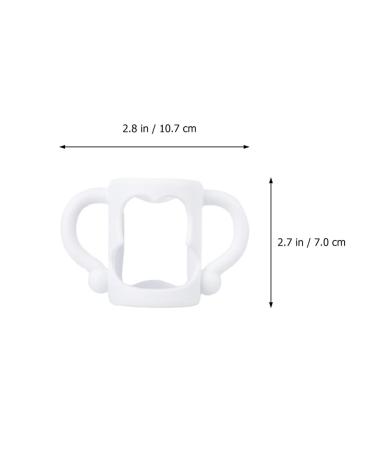 Toddmomy Infant Feeding Bottle Holder - 2pcs Silicone Handle for Standard Baby Bottles (White) - Buy Online on GoSupps.com