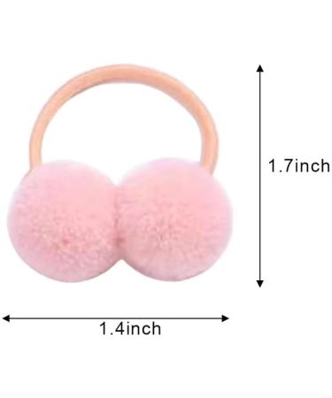 20 Pcs Pom Ball Elastic Hair Ties Fluffy Ball Hair Ties PomPom Hair Band for Girls Toddlers Pigtail Ball Ponytail Holders for Girls - Buy Online on GoSupps.com