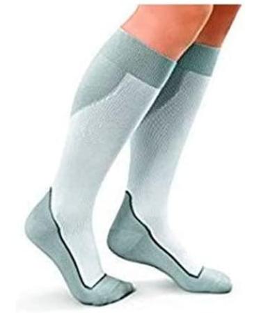 JOBST Men's Sports Support Socks 15-20 mmHg - XL White Leisure Socks | Best Comfort & Compression for Active Lifestyle - Buy Online on GoSupps.com
