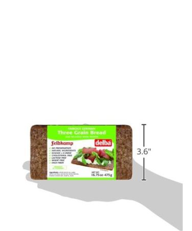 Delba Famous German Three Grain Bread 16.75oz (Pack of 12) - Butter Honey Cheese Flavors - 1.04lb (Pack of 12) - Buy Online on GoSupps.com