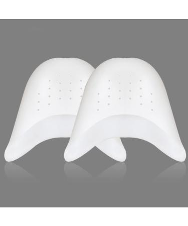FOMIYES Silicone Pointed Dance Shoe Pads - High Heel Toe Protectors for Women - 1 Pair (White) - Buy Online on GoSupps.com