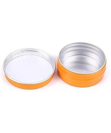 empty jars with lids cosmetic jar B0CL9KV58748 PC 10ml Blue Empty Round Aluminium Tins with Screw Lids Storage Jars Cosmetics Containers Pots with 6 Spatula (Color : Gold Size : 15ml) (Color : Oranj - Buy Online on GoSupps.com
