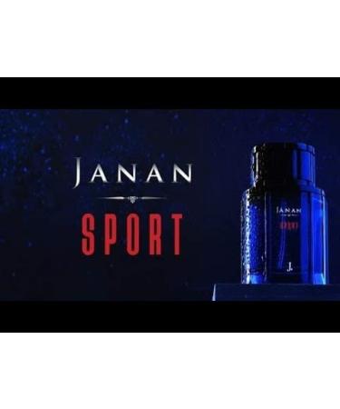 Janan Sport For Men EDP - 100 ML (3.4 Oz) | Cedarwood Patchouli Ambergris Tonka Vanilla & Musk. - Buy Online on GoSupps.com