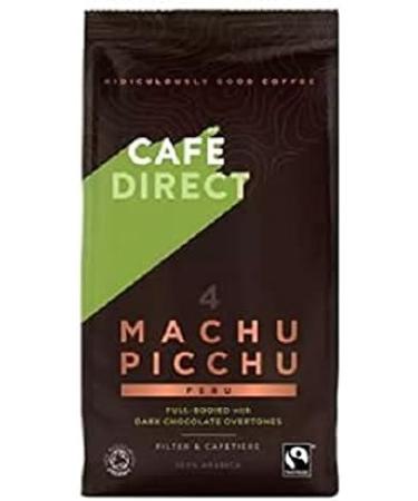 Cafedirect Machu Picchu Ground Coffee 227g - A rich smooth coffee with hints of fine dark chocolate grown at extreme altitudes within the heart of the Inca Andes - Buy Online on GoSupps.com