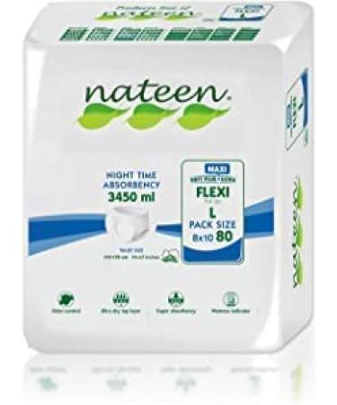 Tendercare Nateen - Adult Incontinence Pants - 80 Large Adult Night Time Pull Up Pants - Disposable Pants for Men & Women - Discreet Incontinence Maxi Pants - 3450ml Absorbency