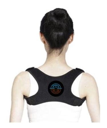 Nebula Voyager Back Posture Corrector | Adjustable Shoulder Brace for Men & Women | Black Medium | Improve Posture & Comfort - Buy Online on GoSupps.com