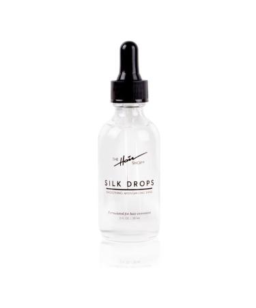 The Hair Shop Silk Drops  Coconut & Sunflower Oil Infused Serum for Protecting 100% Remy Human Hair Extensions and Wigs (2 fl oz)