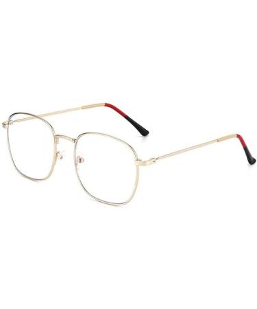 Ltsrll Oversized Metal Reading Glasses - Stylish Square Blue Light Blocking Readers Anti-Glare Filter Golden +150 Size - Buy Online on GoSupps.com