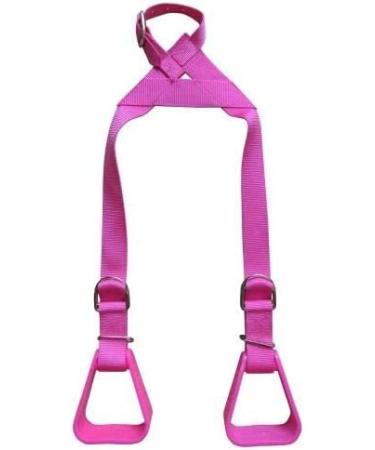 Showman Pink Nylon Adjustable Buddy Stirrups - Heavy Duty Horse Riding Equipment - Buy Online on GoSupps.com