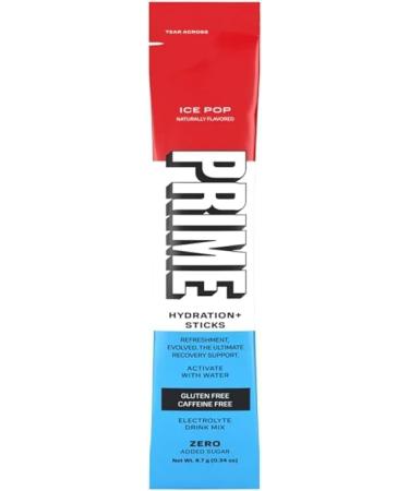 Prime Hydration Powder Sticks Strawberry Watermelon Ice Pop & Blue Raspberry - 30 Pack (3 Flavours - Makes 30 Drinks) - Buy Online on GoSupps.com
