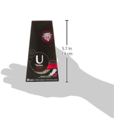 U by Kotex Barely There Thong Liners, Light Absorbency, Unscented - 50 Count - Buy Online on GoSupps.com