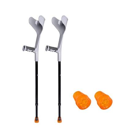 Canes Ergodynamic Forearm Crutches by Health 1 Pair/2 Crutches/Lightest Crutch Heavy Duty for Standard and Tall Adults Lightweight Aluminum Prosperous