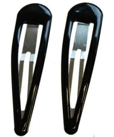 DTrendz Large Big Plain Black Bendies Sleepies Snap Clips Hair Slides (9 CM Black) - Buy Online on GoSupps.com