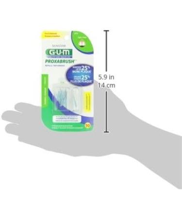 GUM Refill (tapered) Narrow with antibacterial bristles 1 pack of 10 414DZ Narrow 10 count (Pack of 1) - Buy Online on GoSupps.com