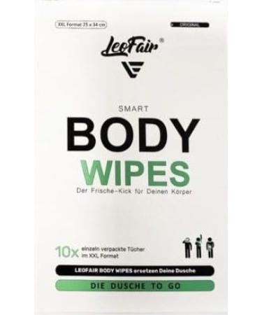 LeoFair - Body Wipes 50 pieces - Fresh wipes for the body - XXL wet wipes - for sports travel and everyday life