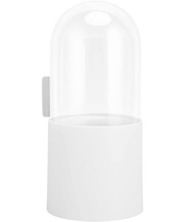 Verdant Touch Makeup Brush Holder with Pearls Clear Lid Waterproof Dustproof Side Opening Bathroom Storage Bin White - Buy Online on GoSupps.com