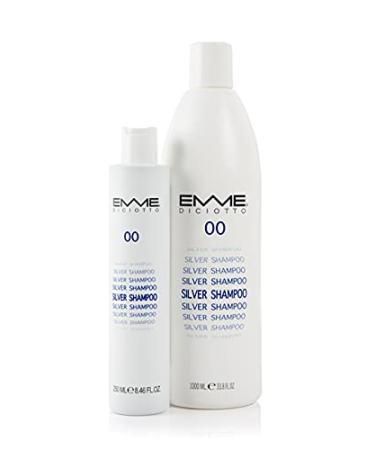 EMME DICIOTTO Silver Hair Shampoo 33.81 oz - Neutralizes Yellow Effect | 1000 ml | International Shipping Available - Buy Online on GoSupps.com