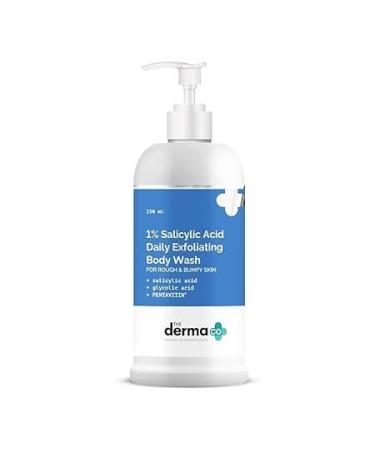 The Der.ma Co 1% Salicylic Acid Daily Exfoliating Body Wash with Salicylic Acid Glycolic Acid & PENTAVITIN - 250ml | | Helps to Prevent Body Acne & Cleanse Skin