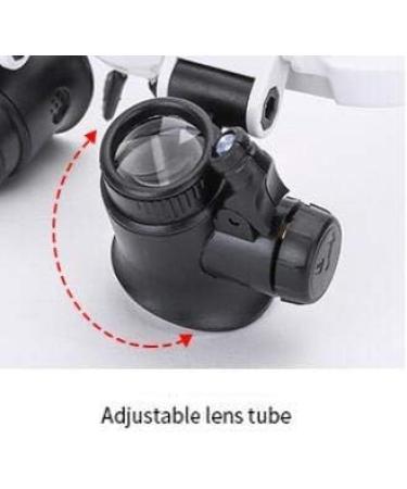 Magnifier Glasses-Type Headwear High-Power Led Magnifying Glass Retractable Temples Clock Repair Repair Inspection Antiques Identification Magnifying Glass Lofty Ambition - Buy Online on GoSupps.com
