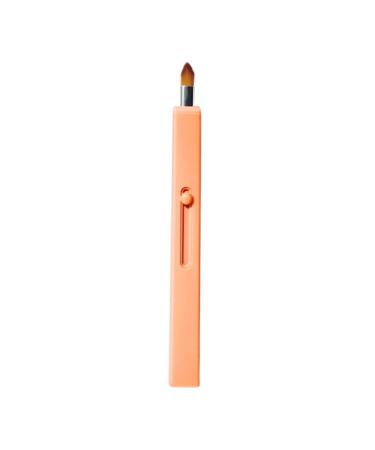 minkissy 1pc Retractable Lip Brush Makeup Applicators Travel Makeup Brush Make up Kit Makeup Beauty Tool Kits Telescopic Lip Brush Lip Gloss Applicator Makeup Lip Brush Makeup Tool Orange