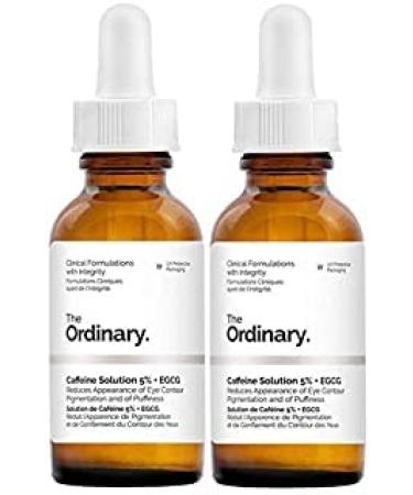 2 Pack The Ordinary Caffeine Solution 5% + EGCG (30ml): Reduces Appearance of Eye Contour Pigmentation and Puffiness 1.01 Fl Oz (Pack of 2)