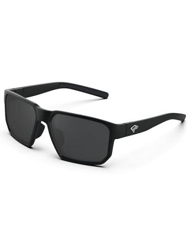 TOREGE Sports Polarized Sunglasses for Men Women Glasses Cycling Running Fishing Boating Trekking Beach Glasses TR66 Tr66(matte Black& Black&black Lens)