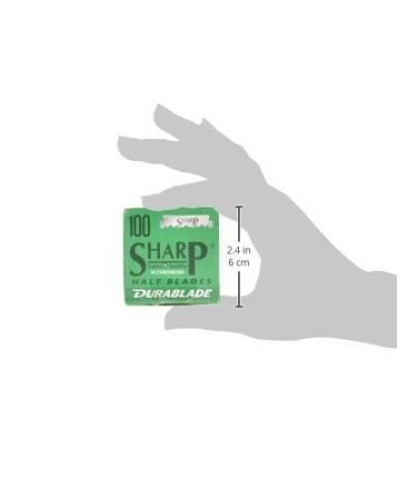 Sharp Hi-Chromium Stainless Straight Edge Barber Razor Blades - 100 Count | Professional Quality for Barbers - International Shipping Available - Buy Online on GoSupps.com
