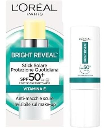 L'Oreal Paris L'Or al Paris Anti-Dark Spot Protective UV Stick for all skin types reduces dark spots and protects skin against UV rays invisible finish with SPF50+ protection and vitamin E Bright