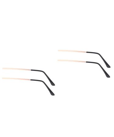 Lalafina 2 pairs of glasses legs Brillen replacement bracket Metal Frame Weren Replacement Universal glasses replacement brake glasses ear glass frame plastic screwdriver sunglasses men and women ros goldx2st 14x3cmx2pcs