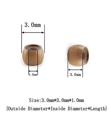 400pcs Light Brown Silicone Lined Nano Rings for Hair Extensions - Vlasy Micro Nano Beads - Buy Online on GoSupps.com