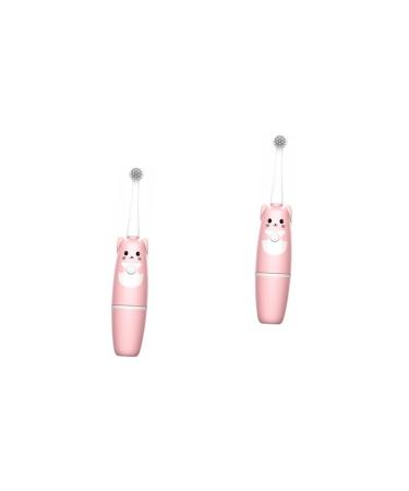 FRCOLOR 2 Pcs Electric Toothbrush Tooth Brush for Kids Travel Toothbrushes Household Toothbrush Tooth Cleaning Brush Tooth Cleaner Pink Baby USB Oral Care