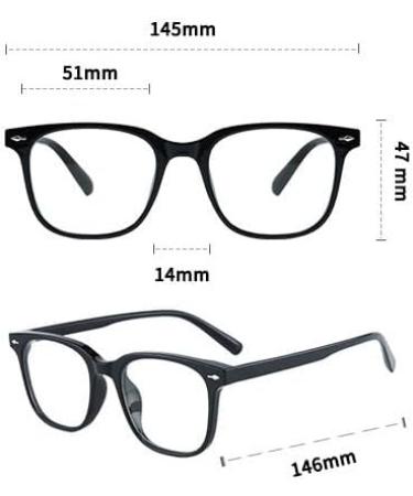 PARWANA Anti UV Oversized Stylish Computer Readers - Blue Light Blocking Glasses for Women/Men +350 Black | International Shipping Available - Buy Online on GoSupps.com