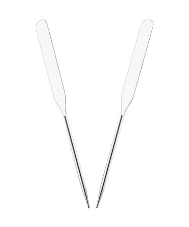 minkissy 2pi ces Spatule Maquillage Acier Inoxydable Outil de M lange pour Cosm tiques Tige de M lange pour Pigments et Nail Art
