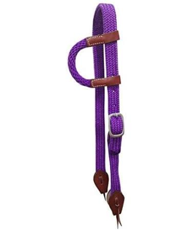 Showman Purple Nylon Single Ear Headstall with Leather Accents - Stylish and Durable - Buy Online on GoSupps.com