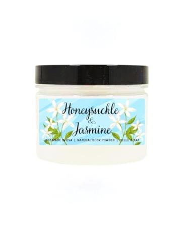 Honeysuckle Jasmine Scented Body Powder for Men & Women Perfume Dusting Powder Bath Powder with Fragrance & Essential Oils Talc Free 8oz Container Made in USA Honeysuckle & Jasmine (Body Powder)